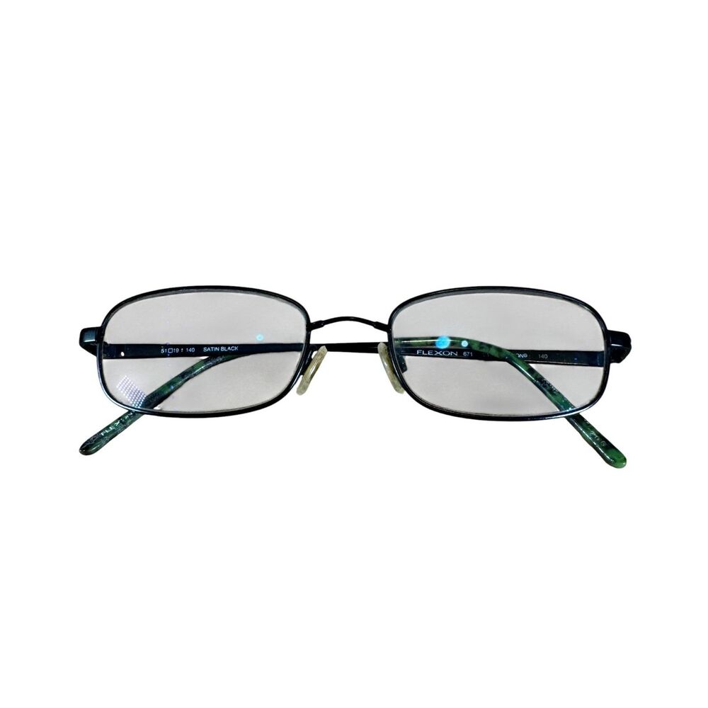 FLEXON 671 by Marchon Gunmetal Flexible Satin Black Frames 140